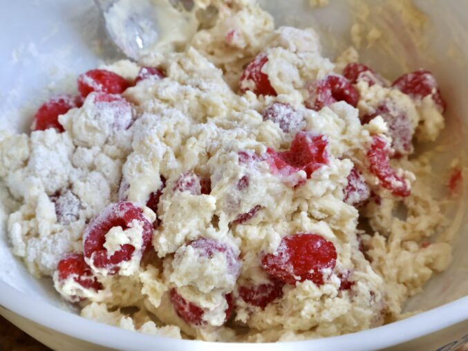 raspberry muffin batter