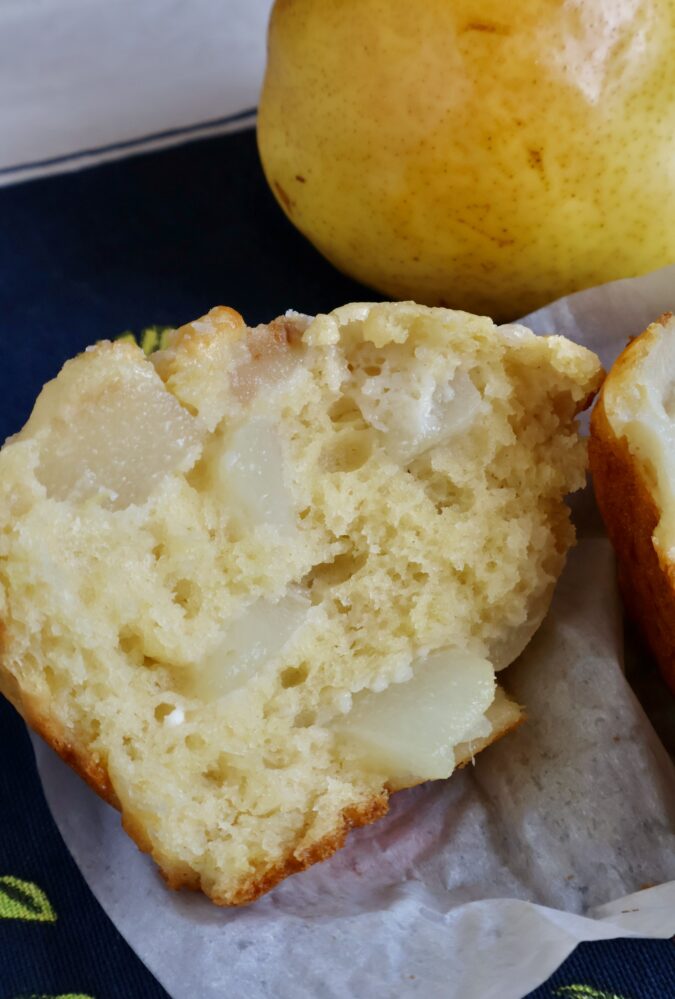 half a pear muffin