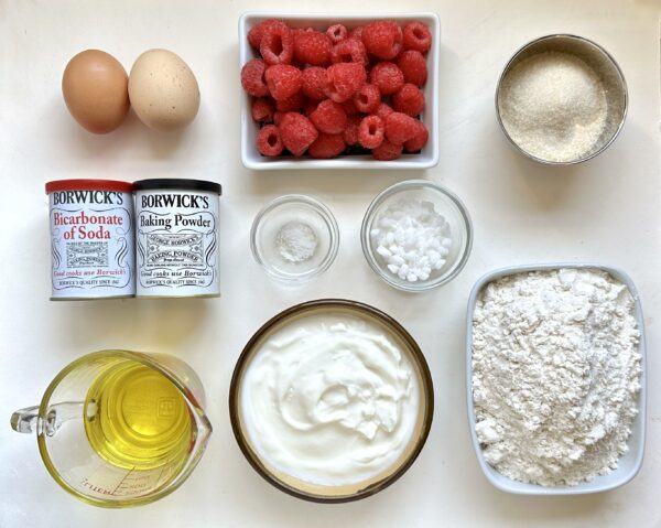 raspberry muffins ingredients