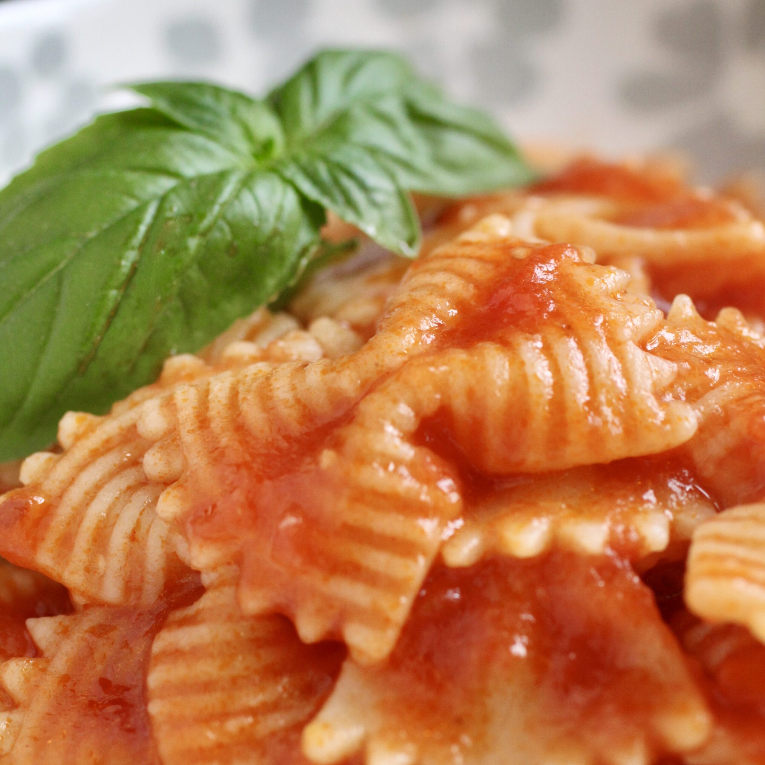 farfalle pasta with basil
