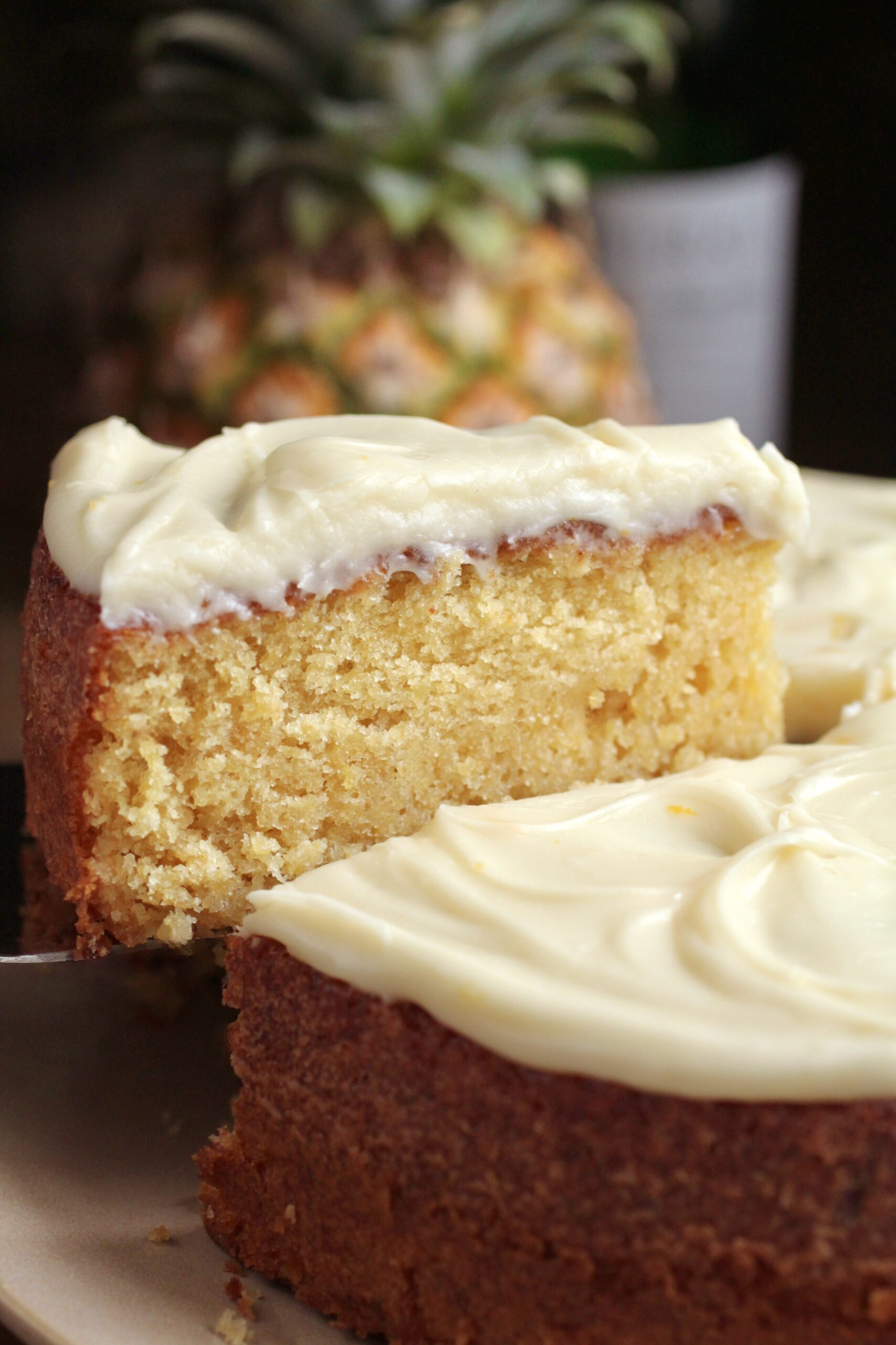 slice of pineapple cake