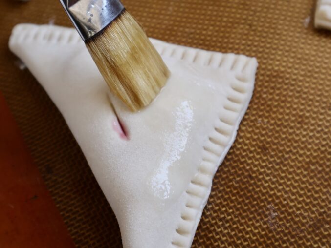 brushing pastry