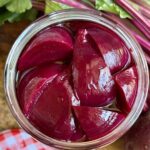 pickled beets in a jar