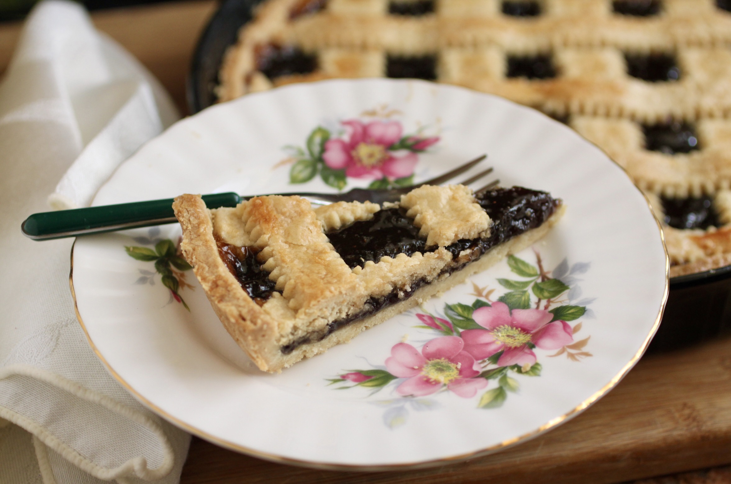 slice of cherry pastry