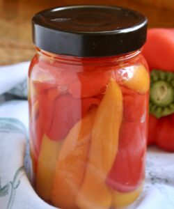 pickled peppers in a jar