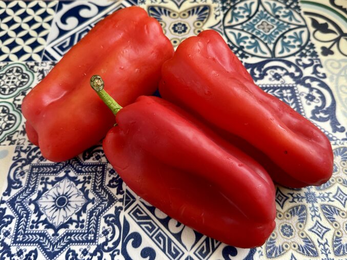 3 red peppers
