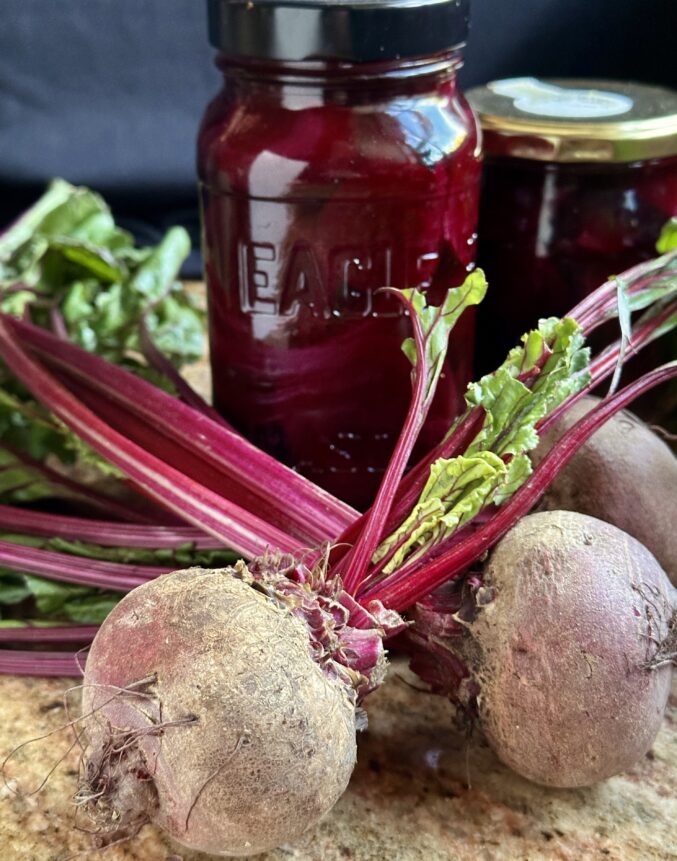 pickled beets and raw beets