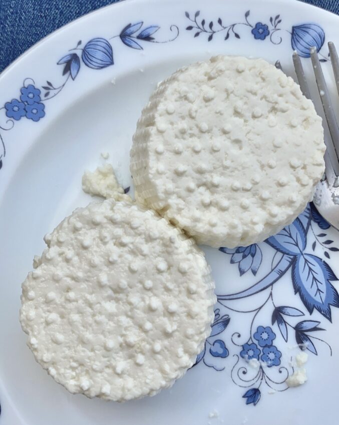 ricotta on a plate