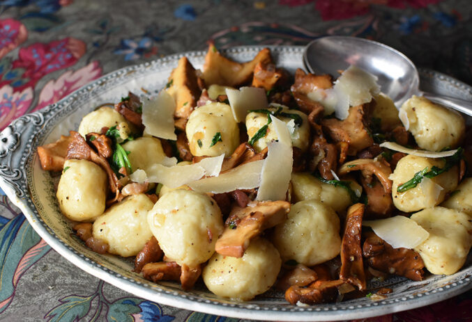 gnudi with chanterelles