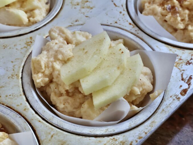 apple muffin decorated