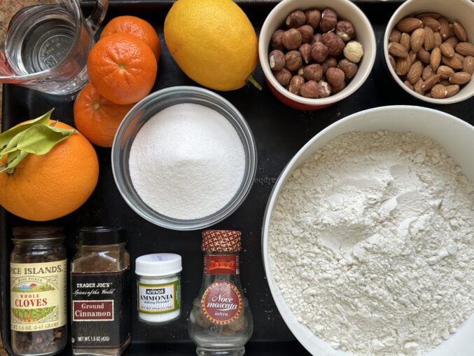 Italian Christmas cookie ingredients