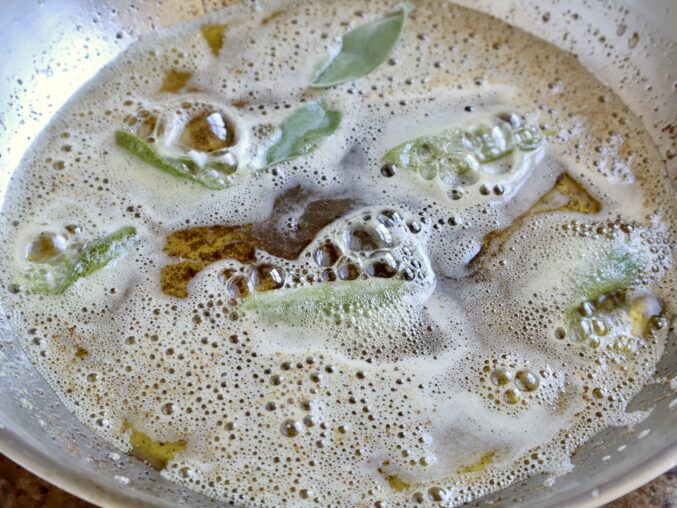 making sage brown butter sauce