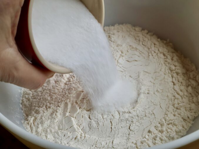 adding sugar