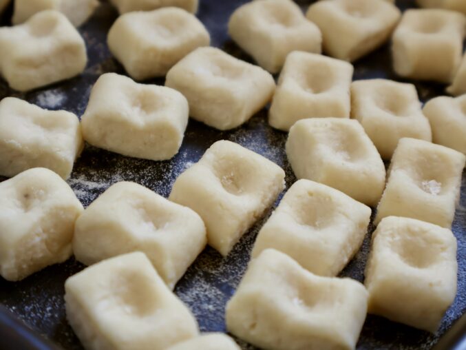 shaped ricotta gnocchi