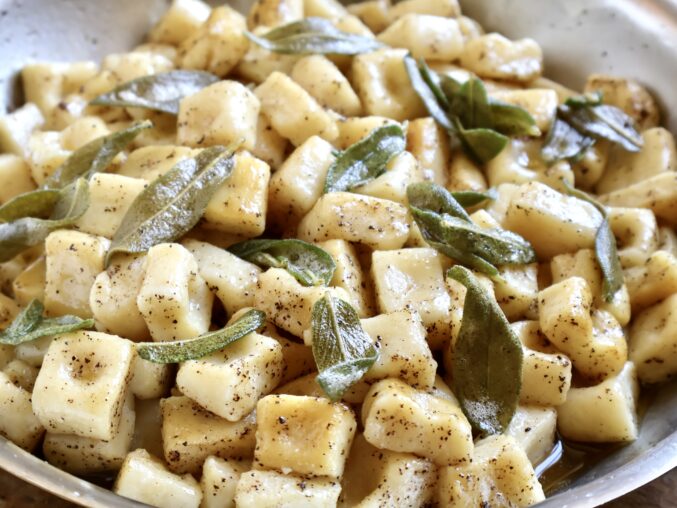 ricotta gnocchi in pan