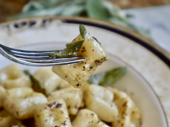 gnoccho on a fork