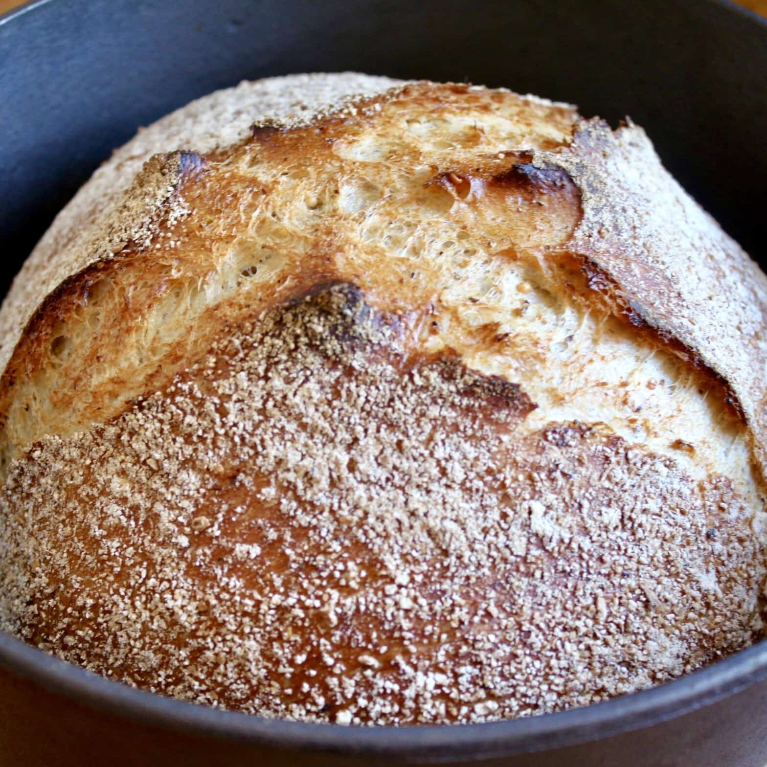 No knead bread in a pot