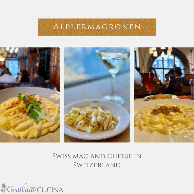 Swiss Mac and Cheese collage