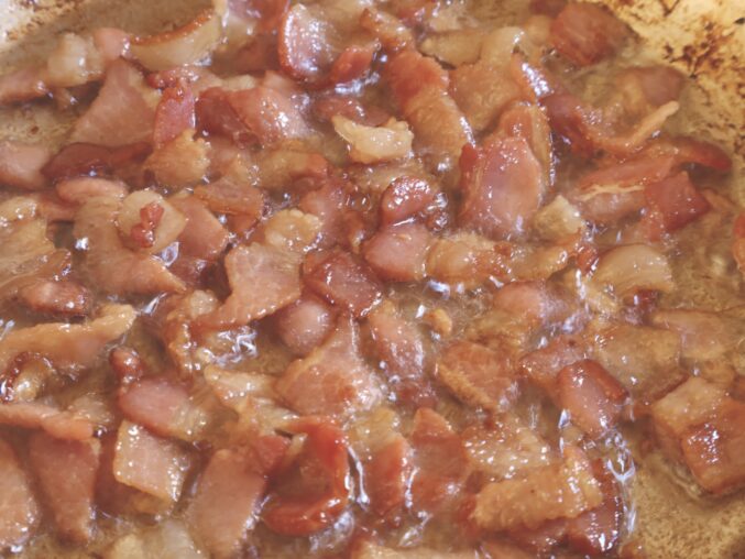 bacon frying