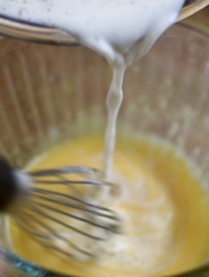 making custard