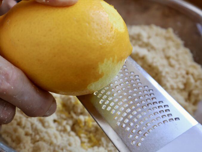 adding lemon rind