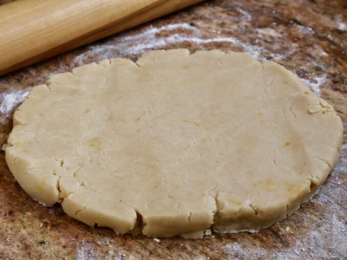 rolling shortbread dough