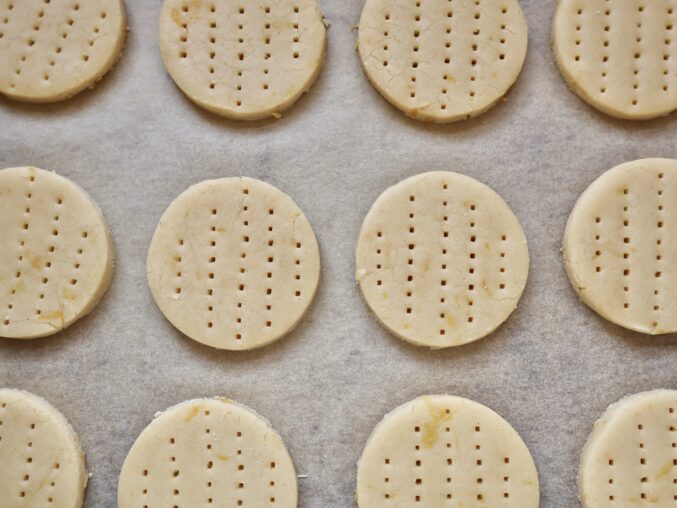 lemon shortbread ready to bake