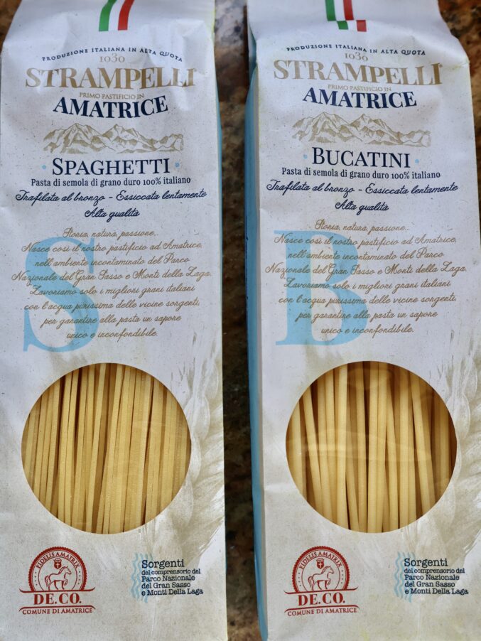 spaghetti and bucatini