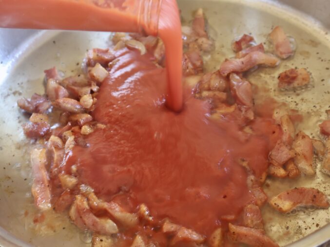 adding passata