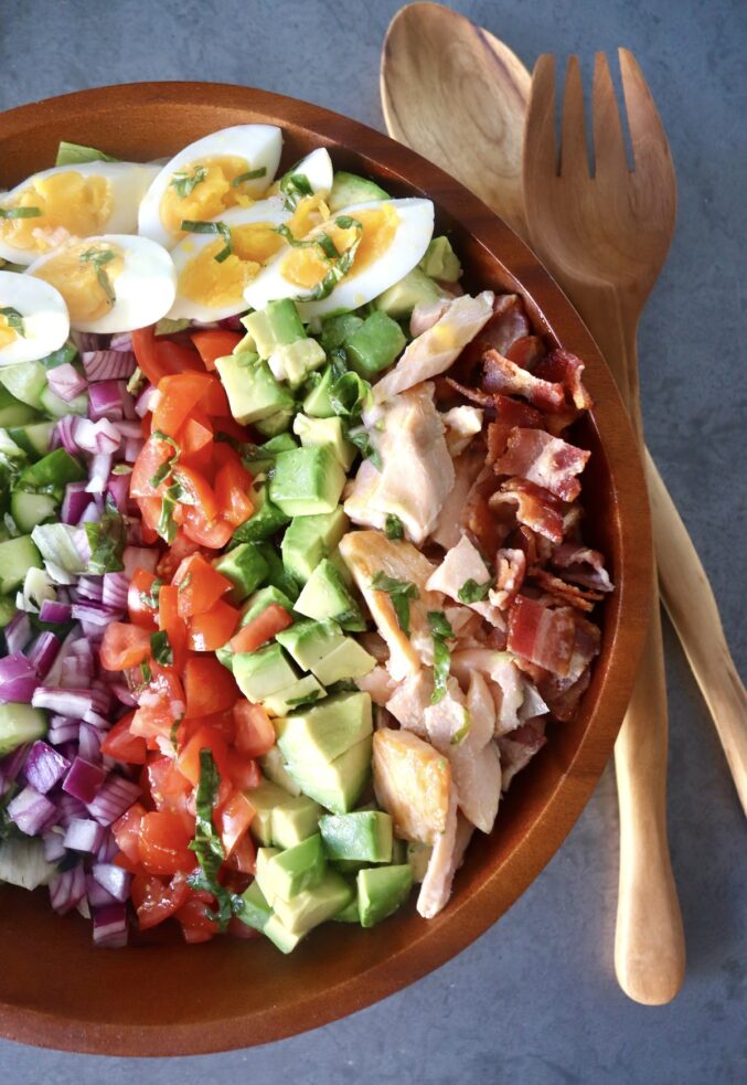 salmon cobb salad as one of Lent recipes
