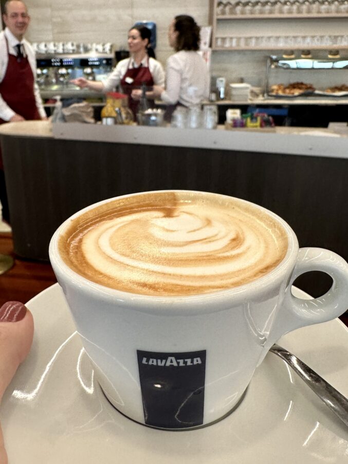 cappuccino at the lounge