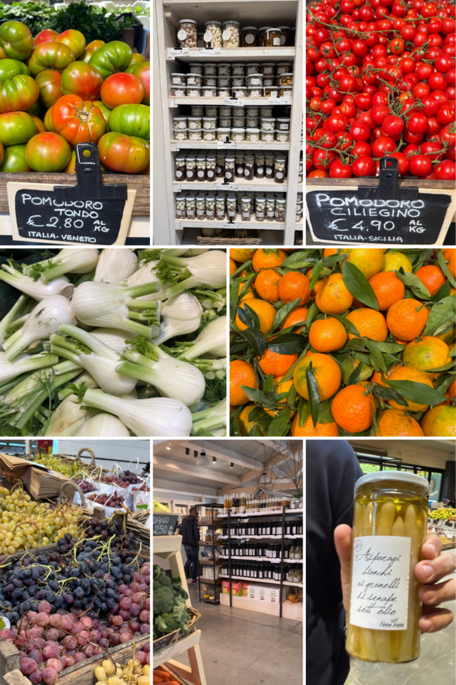 Nonno Andrea Farm Shop collage on a road trip from Venice