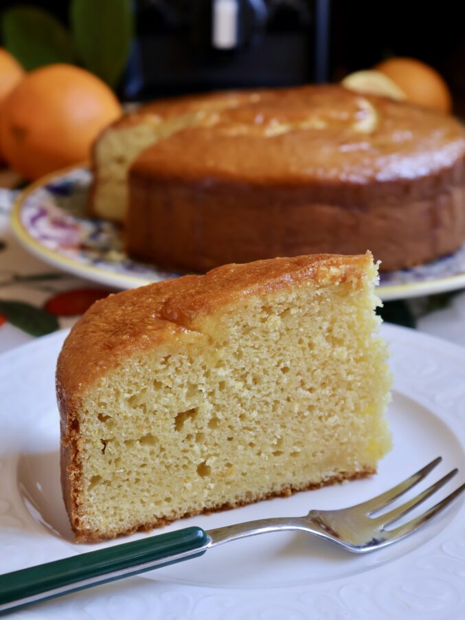 slice of cake on plate
