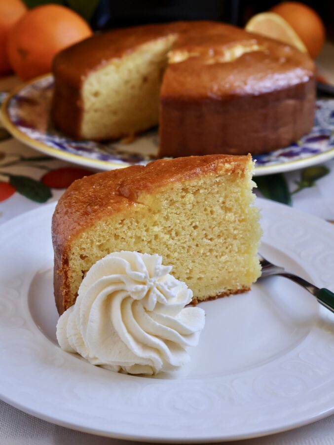 orange olive oil cake with mascarpone cream