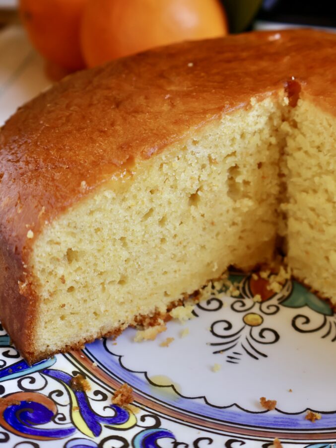 cut orange cake