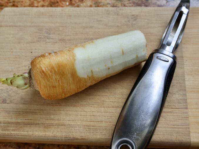 peeling parsnip