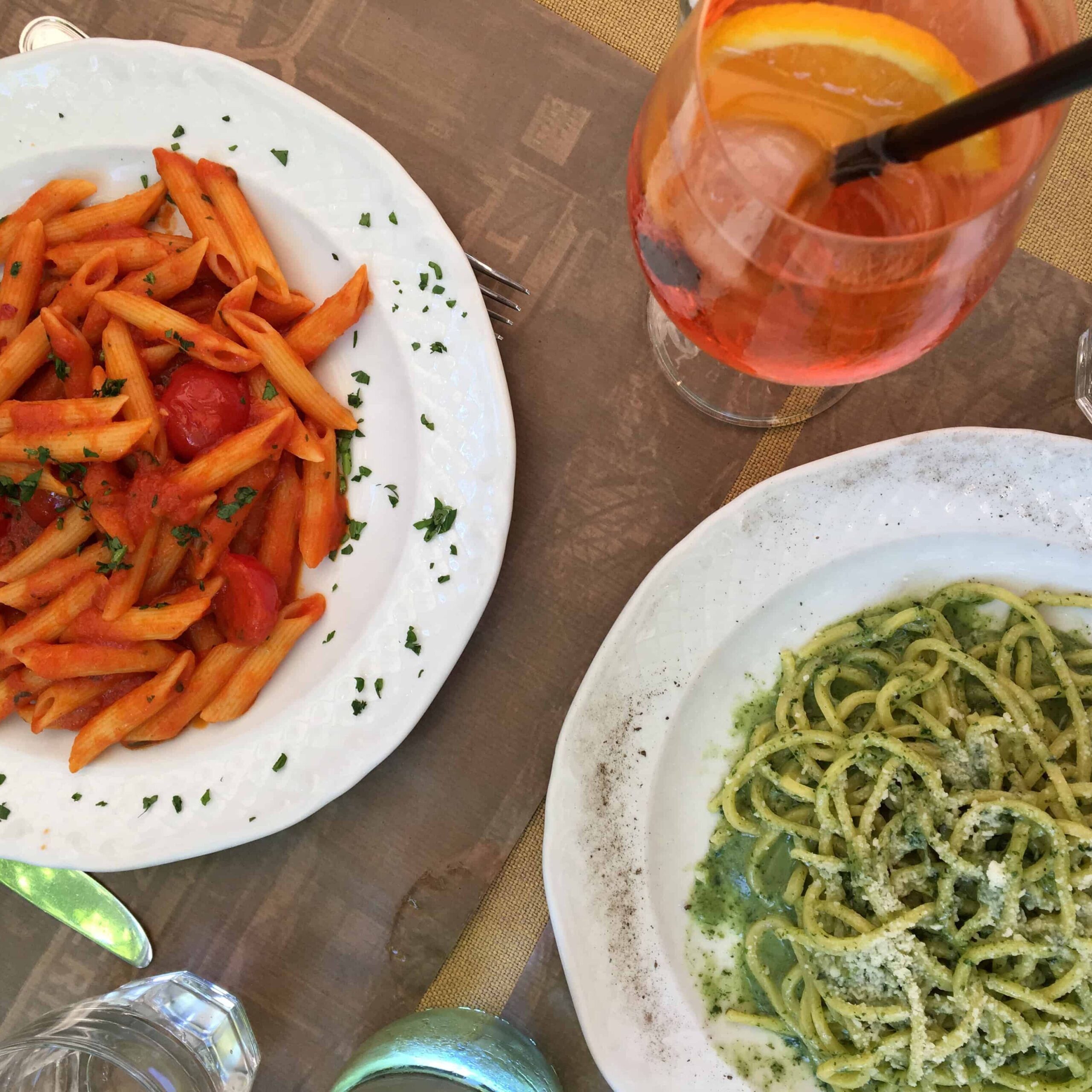 Pasta dishes in Italy