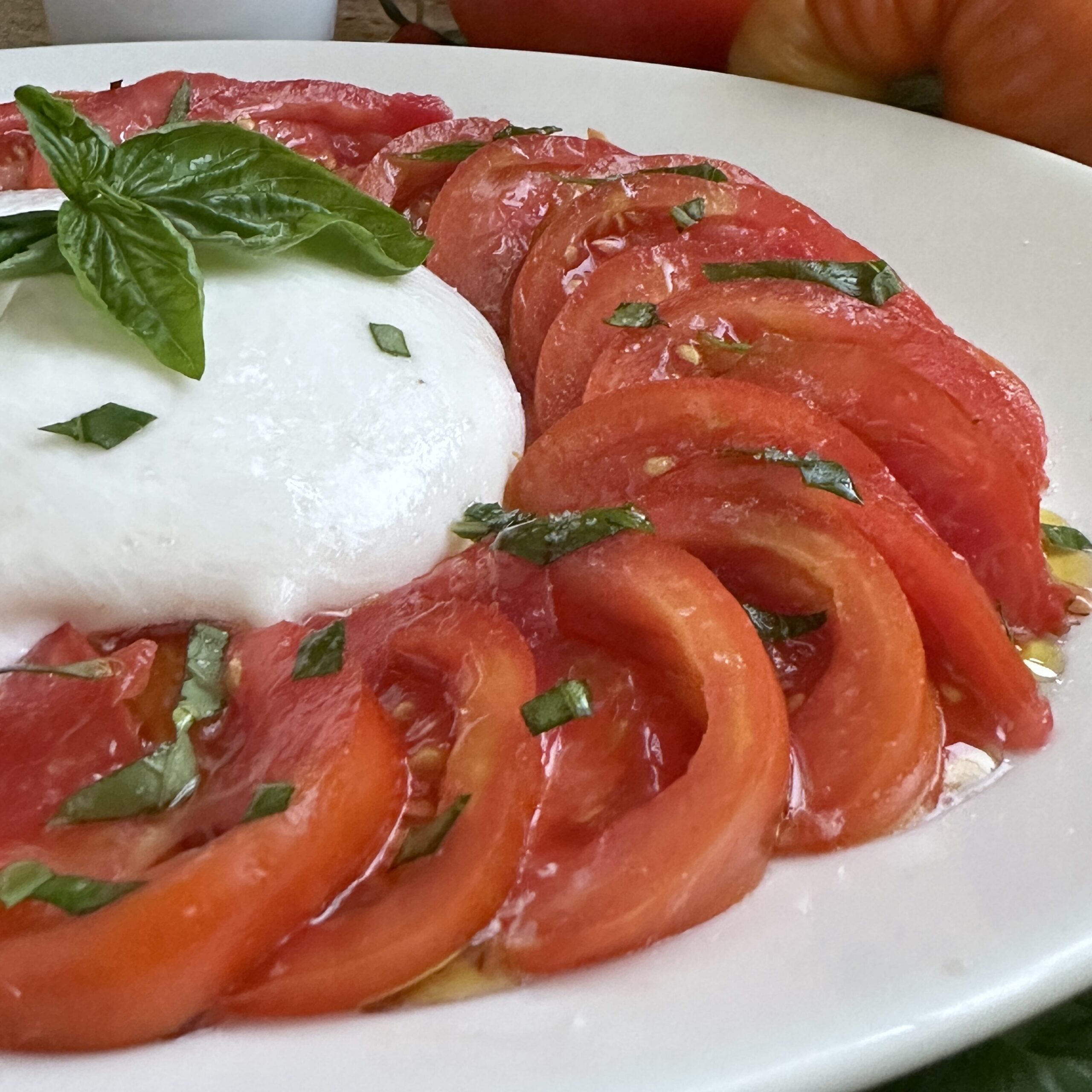Caprese with burrata