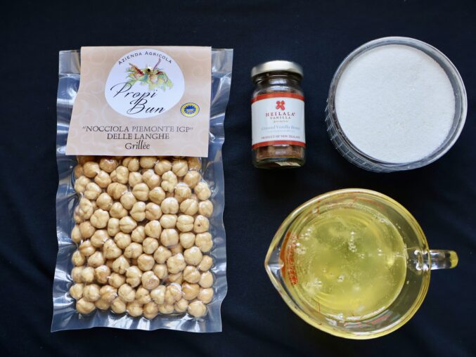 Ingredients for Italian meringue cookies