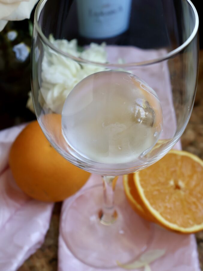 ice ball in a glass