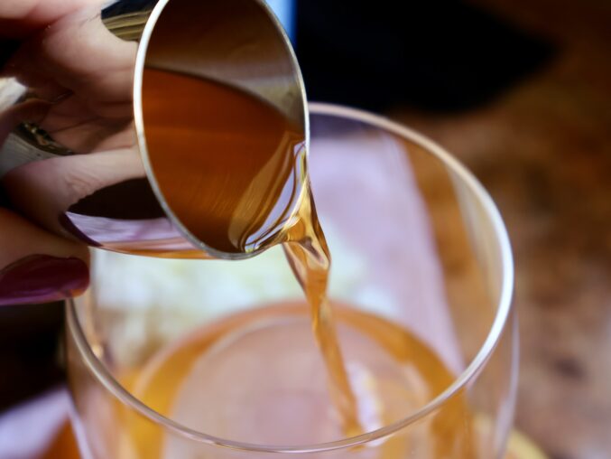 pouring orangecello
