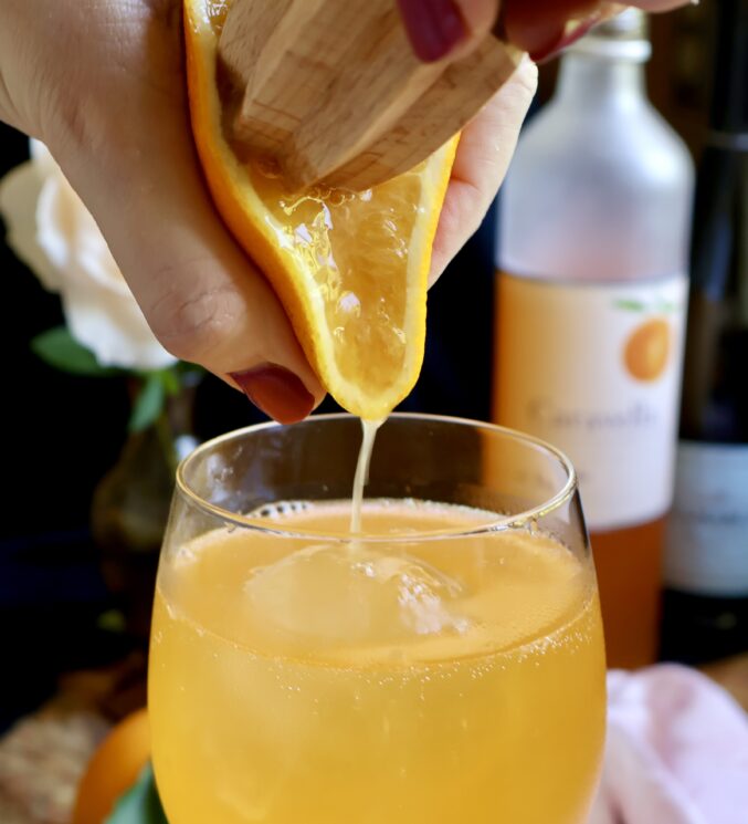 fresh orange juice in glass
