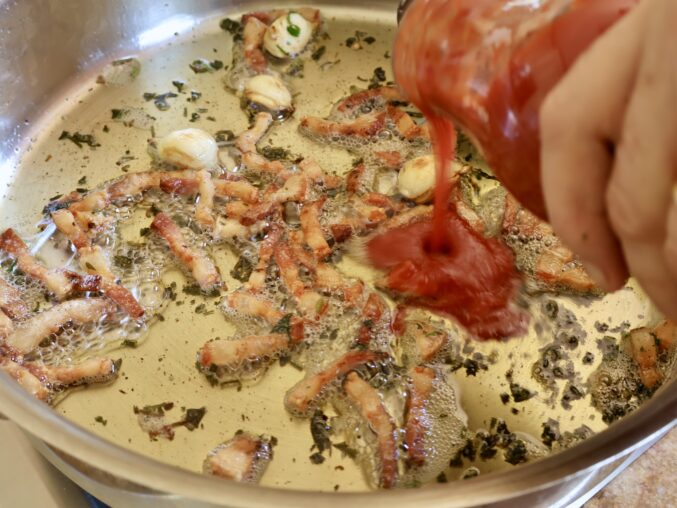 adding passata