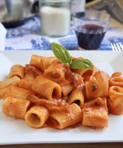 plate of rigatoni alla vodka