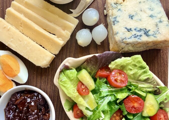 cheese and salad
