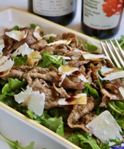 straccetti di manzo con rucola
