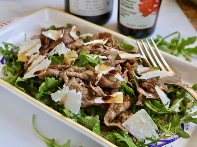 straccetti di manzo con rucola