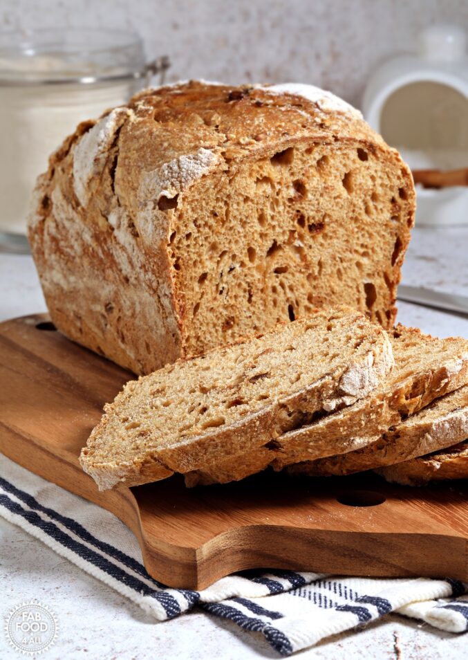 slow cooker sourdough bread sliced