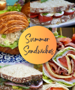 summer sandwich collage with text