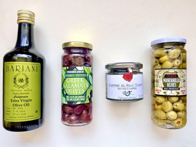 ingredients for olive tapenade recipe